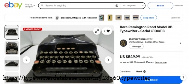 eBay main listing view.