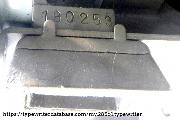 The "real" serial number, from near a foot.