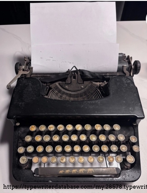 Front view with paper inserted.