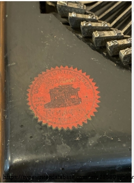 Typewriter decal.