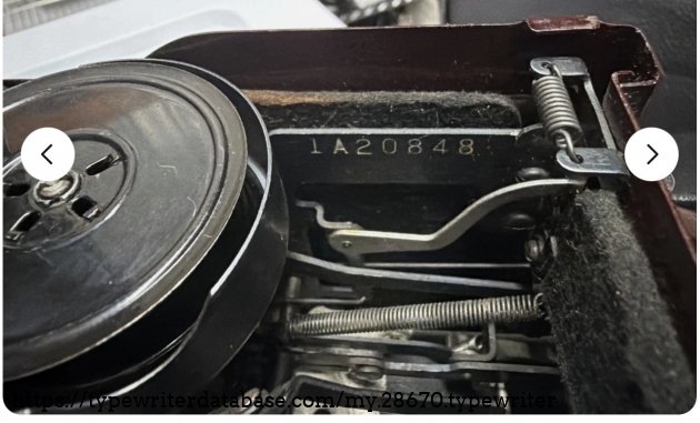 Serial number (next to right ribbon spool).