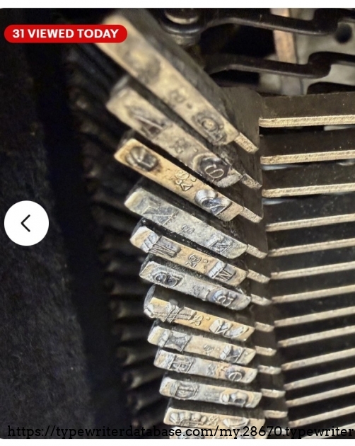 Typebars, left end.