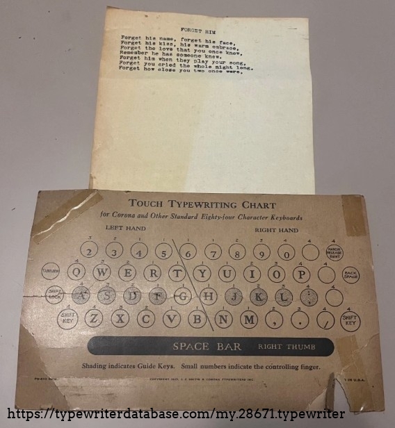 Typing chart.