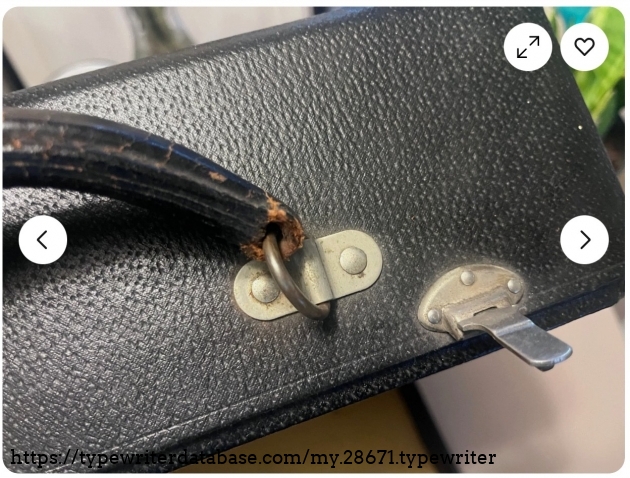 Front of case, latch detail.