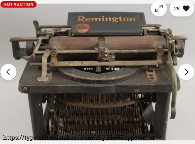 Closer view of carriage and type basket.