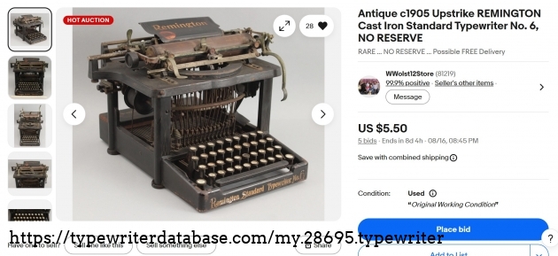 eBay main listing view.