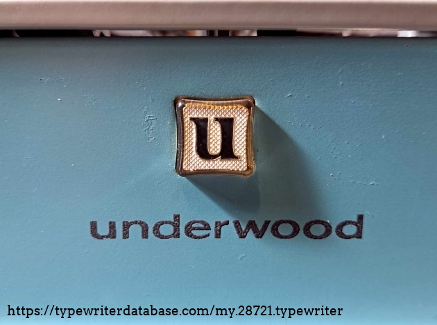 Underwood Logo/release button.