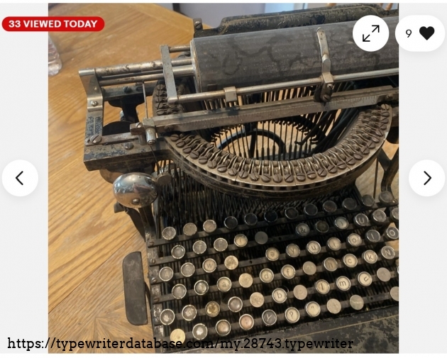 Keyboard and carriage, left.