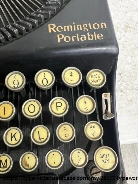Keyboard, right end.