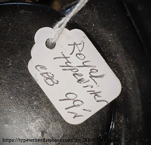 Dealer tag.