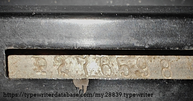 Serial number.
