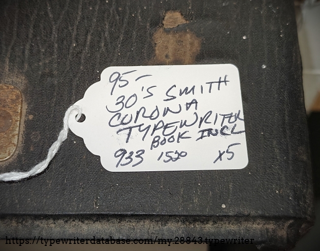 Dealer tag.  Dealer is asking $95, which is not too bad, but not low enough to tempt me.