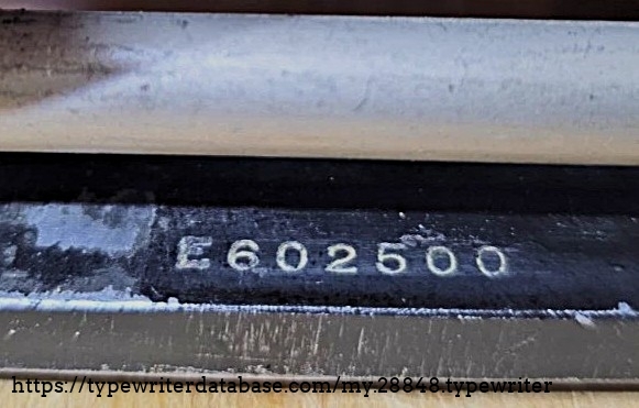 Serial number.
