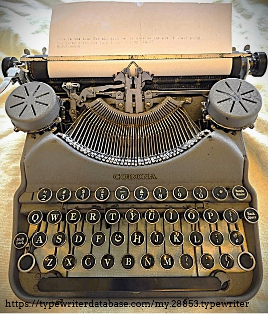 Front view with paper inserted.