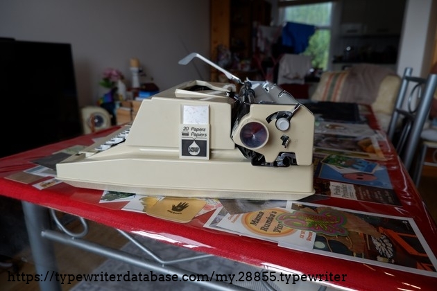 Side view, with a whiteout strip holder