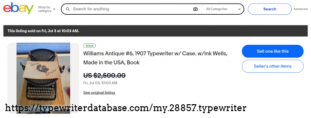eBay sold listing page.