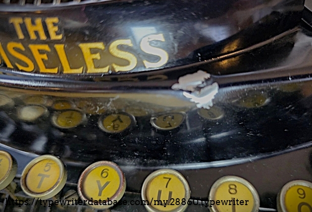 Noiseless decal, right-half close-up.