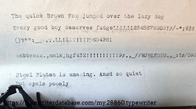 Typing sample.