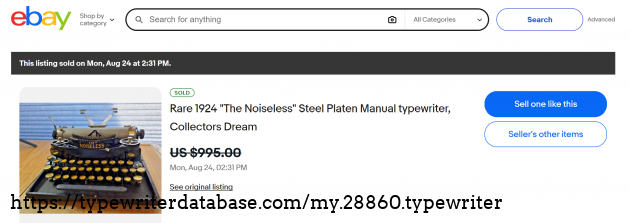eBay sold listing page.