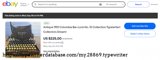 eBay sold listing page.