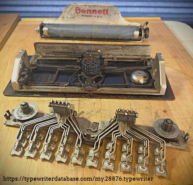 Disassembled machine parts.