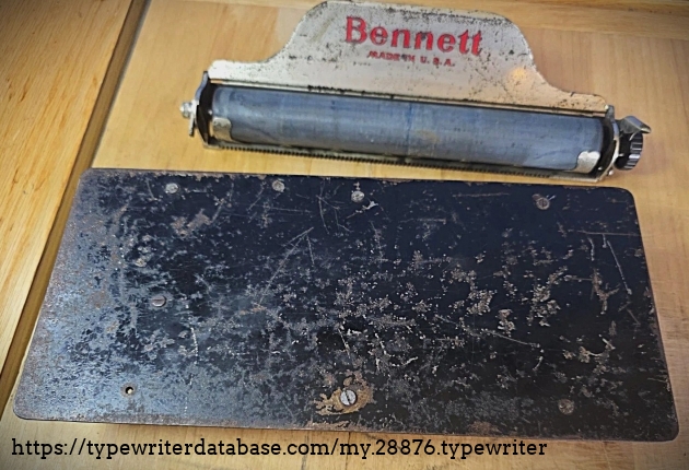 Base plate underside, with carriage.