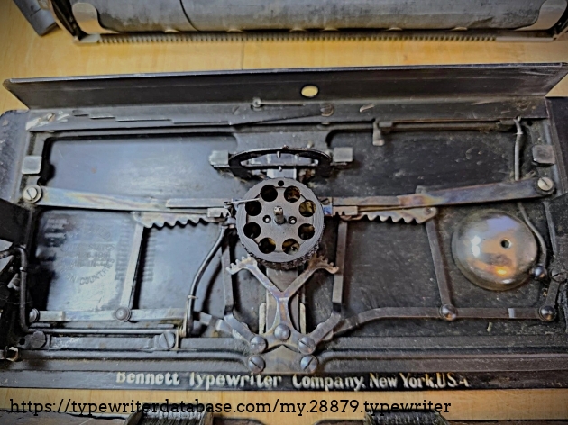 Top-down view of type wheel.