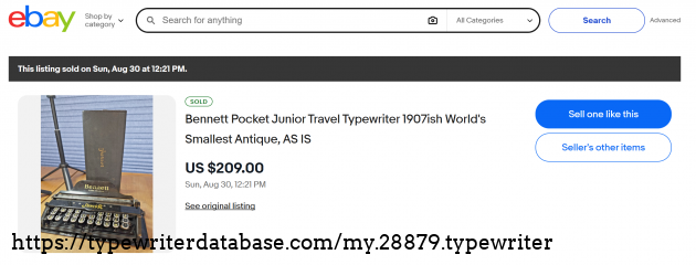 eBay sold listing page.