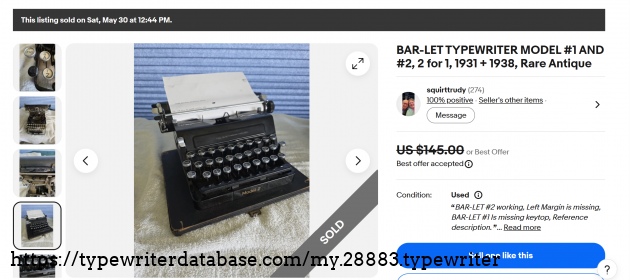 eBay sold listing page.