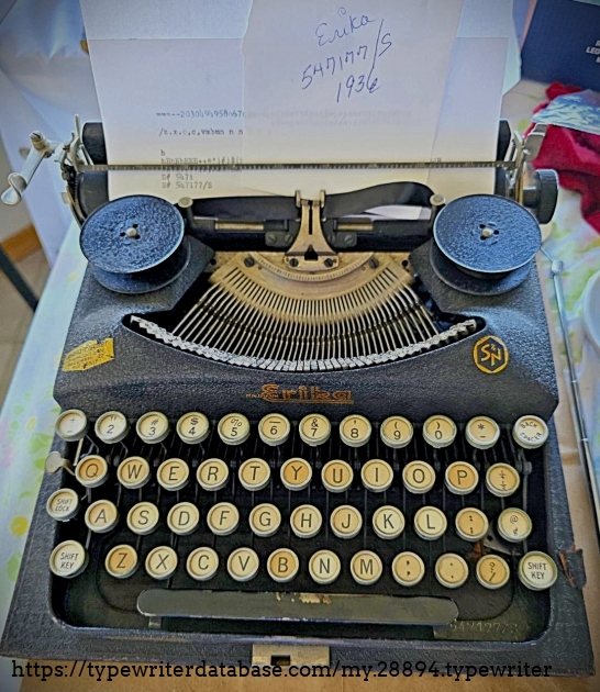 Front view, with paper inserted.