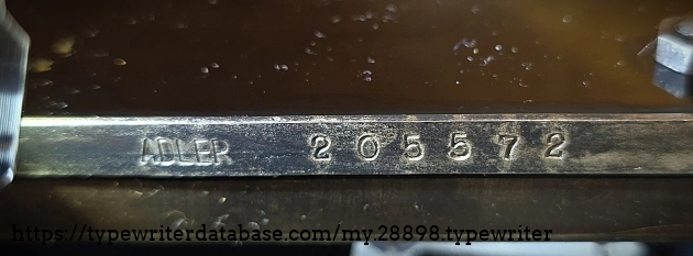 Serial number.