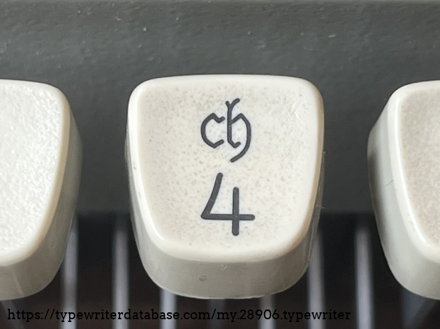 Detail: keytop for "ch" ligature