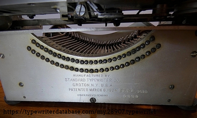 Aft.  Note the Feb 8, 1910 patent date stamping as an addition to the right of the main stampings.