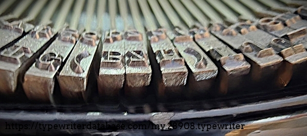 Typebar detail.