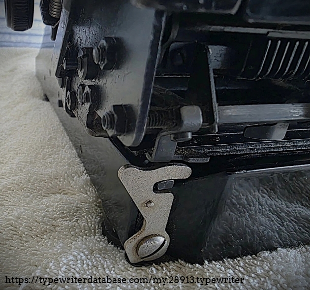 Aft-left carriage latch.