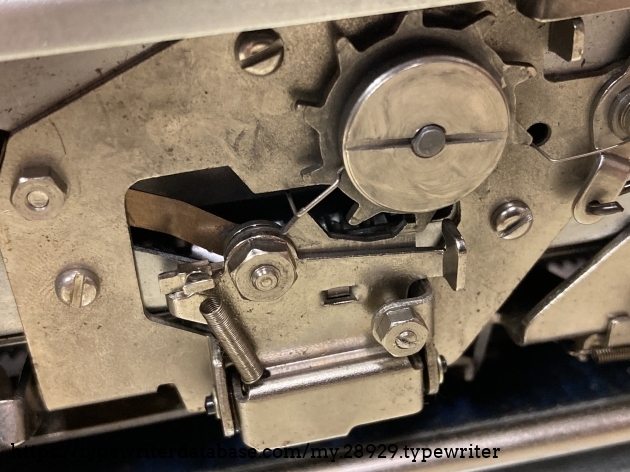 Crude escapement that has side to slide play.