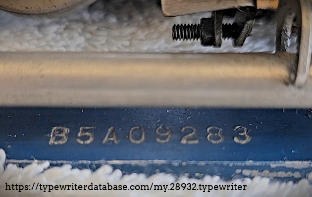 Serial number detail.