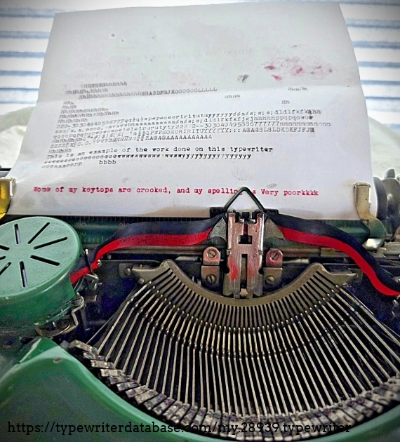 Carriage with paper inserted.