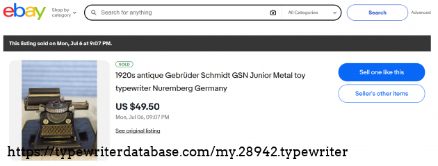 eBay sold listing page.