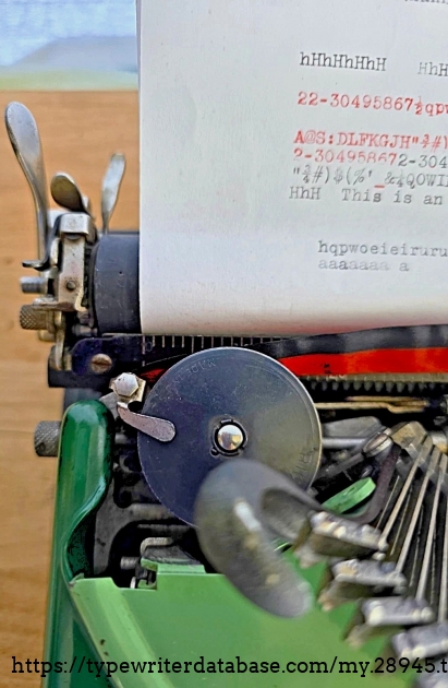 Left carriage end.