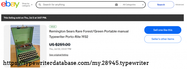 eBay sold listing page.