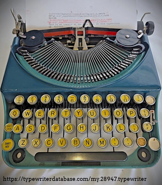 Front view with paper inserted.