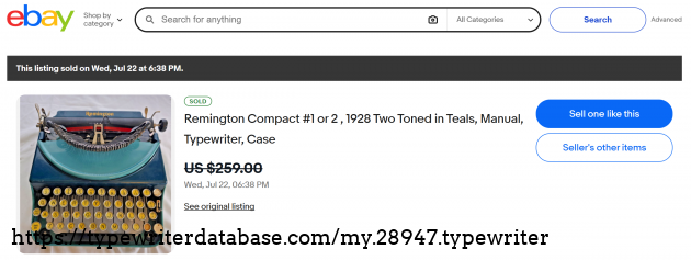 eBay sold listing page.