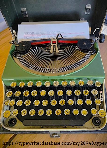 Front view, with paper inserted.