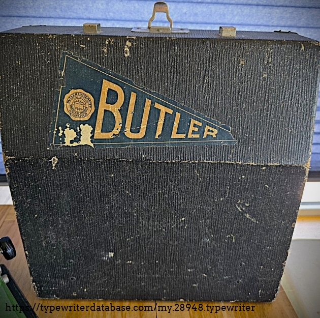 Case top, with Butler U (Indianapolis, IN) sticker.