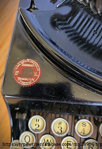 Remington typewriter decal.