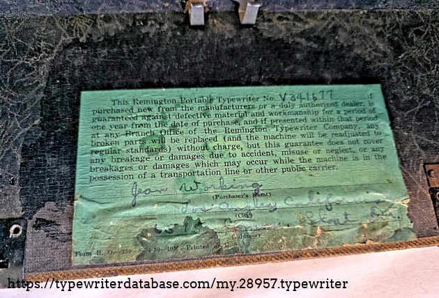 Guarantee sticker.