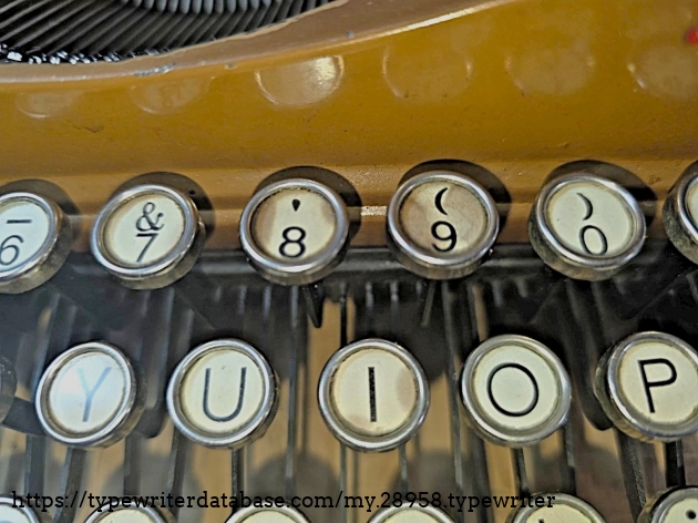 Closeup of portion of keyboard.