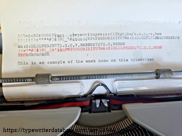 Typing sample.
