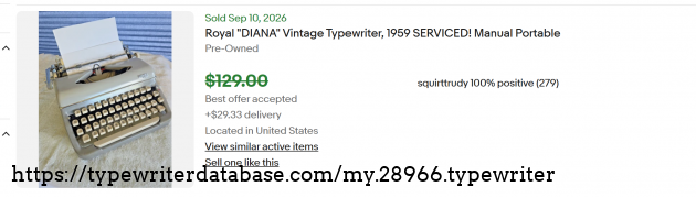 eBay sold listing page, showing sold on 9/10/2026.
